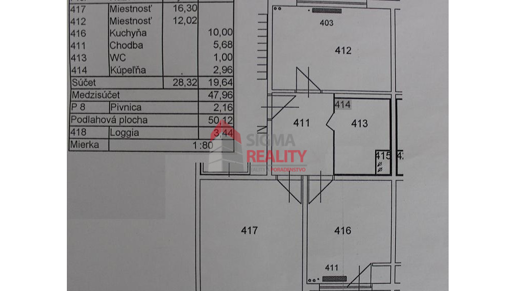 Predaj 2-izbového bytu s loggiou v SNV