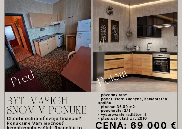 PREDANÉ - Predaj 1-izbového bytu, Západ I, Sp. Nová Ves